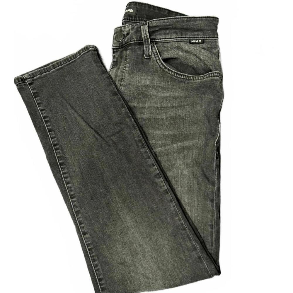 Mavi Marcus Slim Straight Leg Jeans - Black Wash - Size 33/30